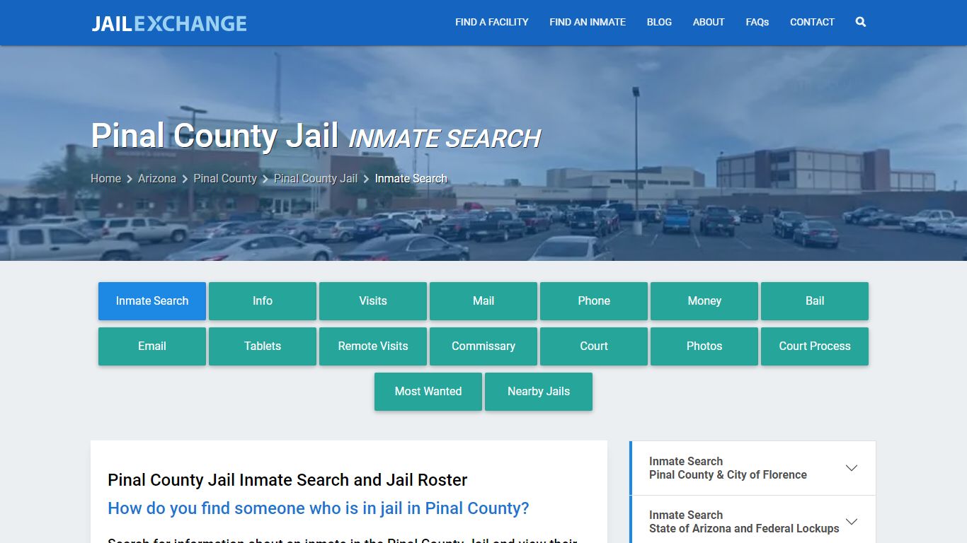 Inmate Search: Roster & Mugshots - Pinal County Jail, AZ - Jail Exchange